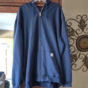 Carhartt Men's Blue Zip-Up Hoodie